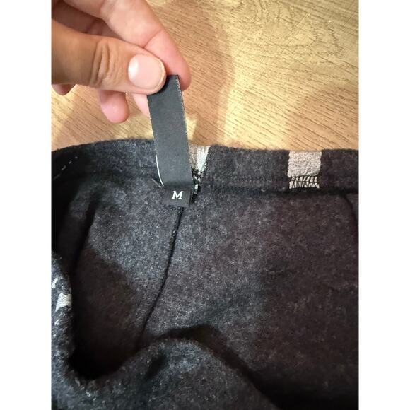 Laundry by Shelli Segal Skirt M Gray Acrylic Metallic Abstract Print Made in USA - Picture 5 of 9